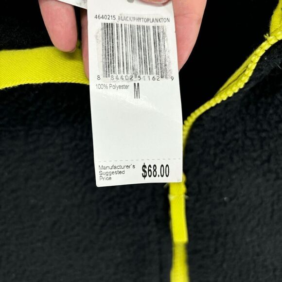 Workshop Teddy Women Black Neon New pullover quarter zip sweatshirt jacket Med - Picture 3 of 4